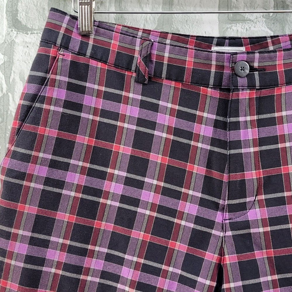 Adidas Golf Shorts Mens Size 32 Inseam 11" Plaid Polyester Athletic Purple Loud - Picture 3 of 11